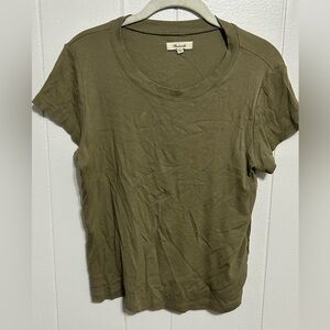 Madewell short sleeve tee green large pre owned